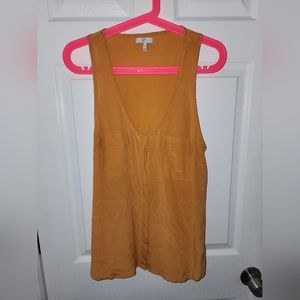 Joie Pumpkin 100% Silk Sleeveless blouse size Med